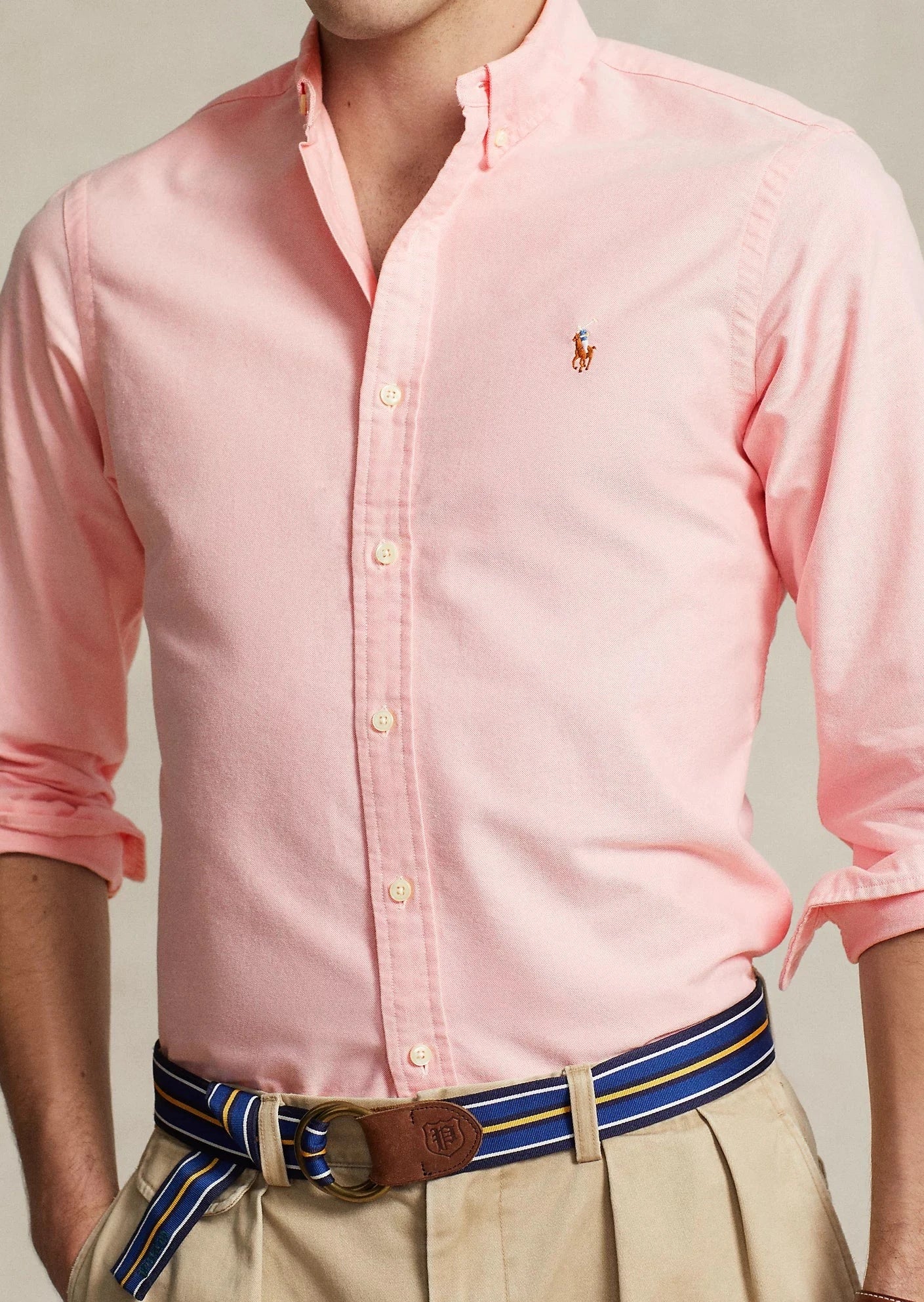 Chemise homme Ralph Lauren ajustée rose | Georgespaul