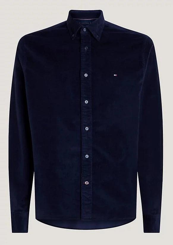 Chemise Tommy Hilfiger marine en velours côtelé - Georgespaul