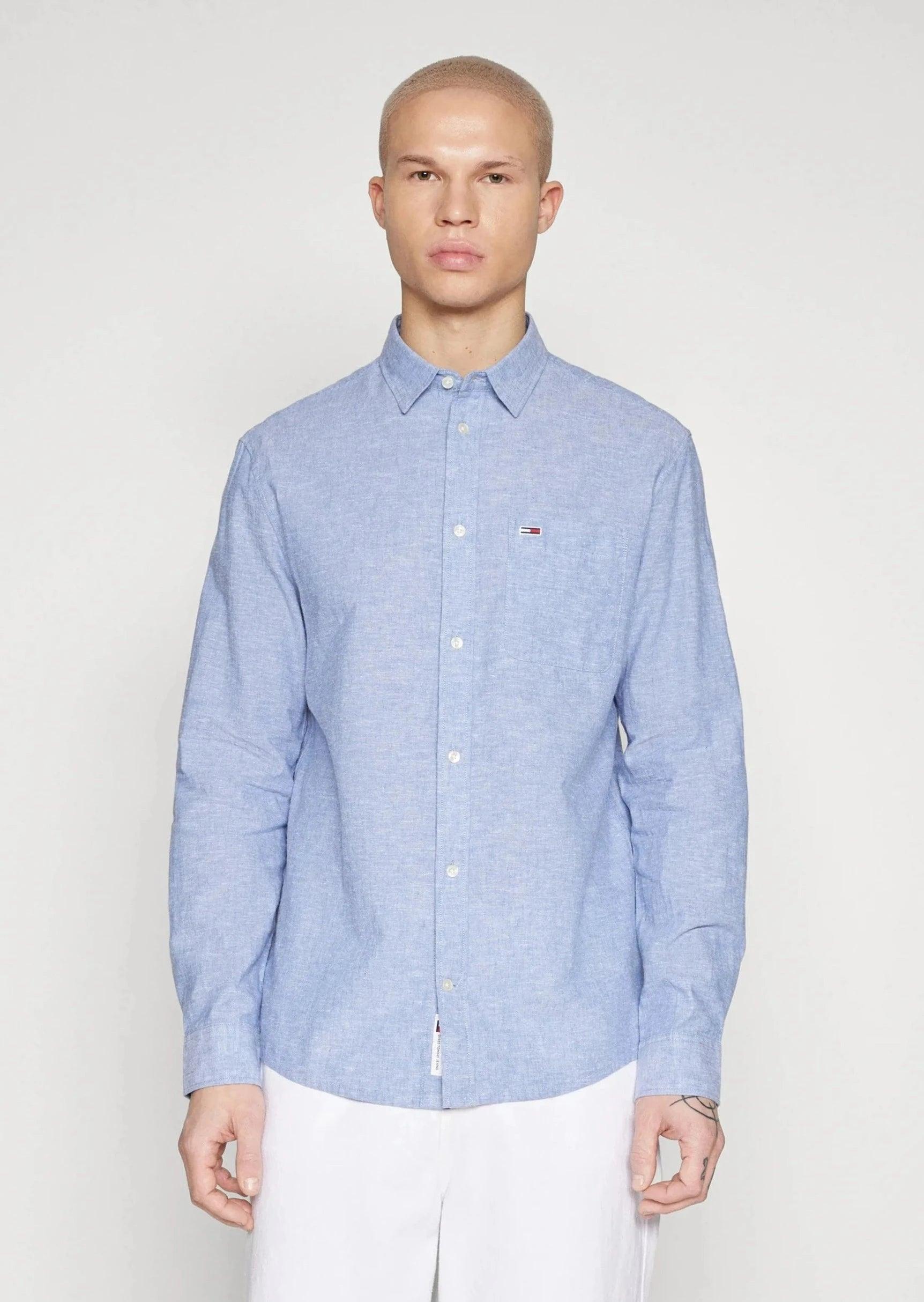 Chemise Tommy Jeans bleue - Georgespaul