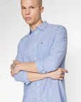 Chemise Tommy Jeans bleue - Georgespaul