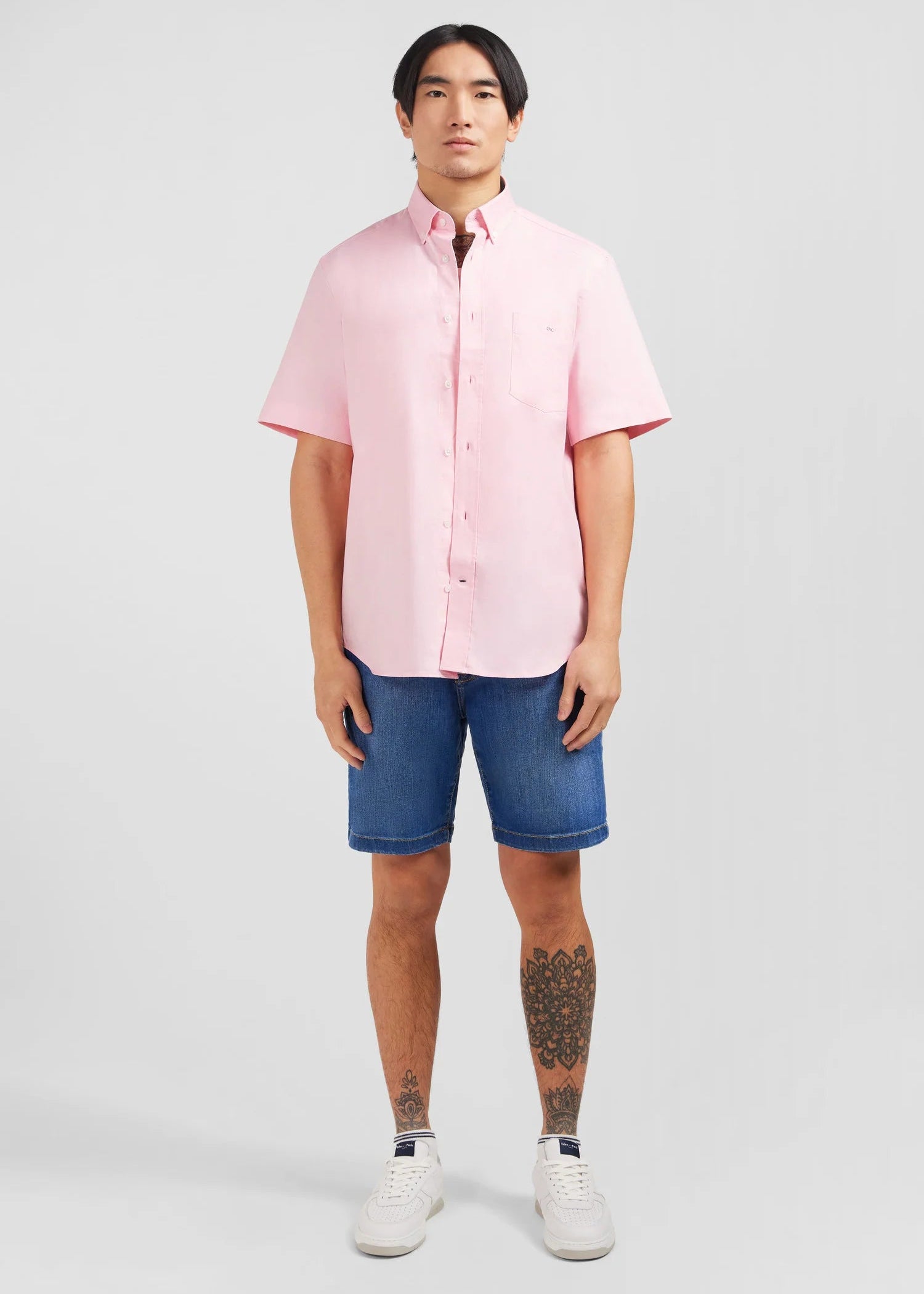 Chemise manches courtes homme Eden Park rose | Georgespaul