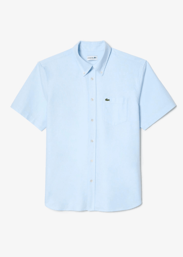 Chemise manches courtes Lacoste bleue - Georgespaul