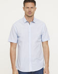 Chemise manches courtes Lee Cooper bleue | Georgespaul