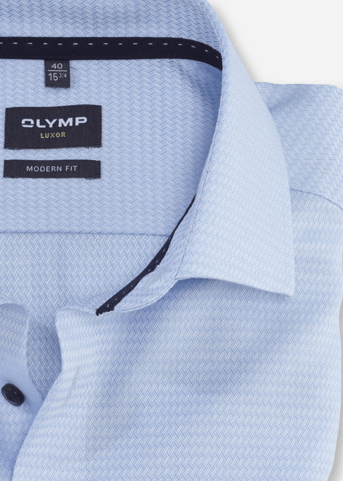 Chemise manches courtes OLYMP bleue - Georgespaul