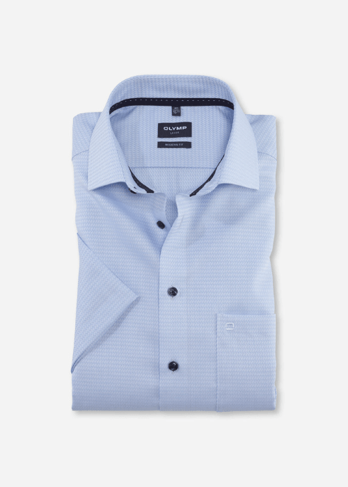 Chemise manches courtes OLYMP bleue - Georgespaul