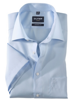 Charger l&#39;image dans la galerie, Chemise manches courtes OLYMP bleue
