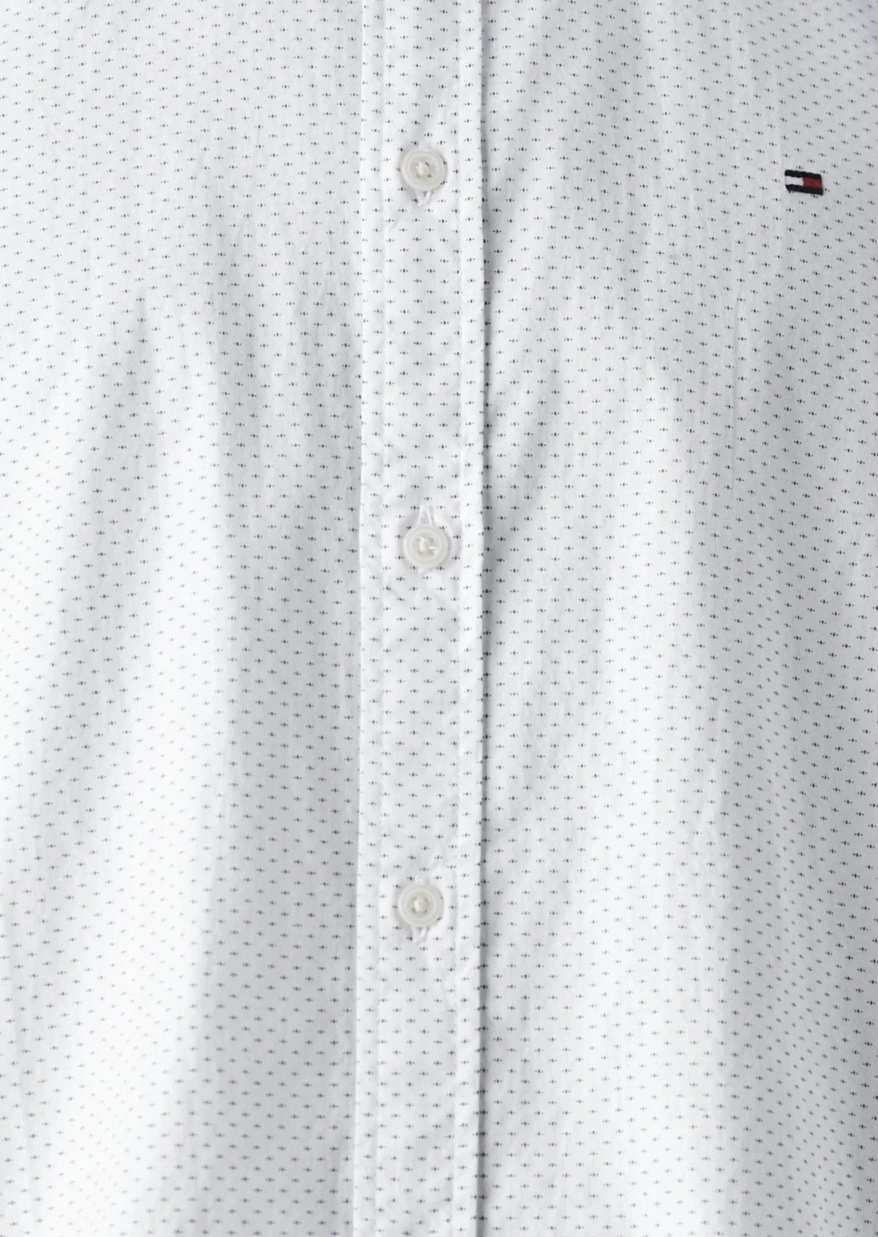 Chemise manches courtes Tommy Hilfiger blanche à motifs - Georgespaul