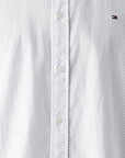 Chemise manches courtes Tommy Hilfiger blanche à motifs - Georgespaul