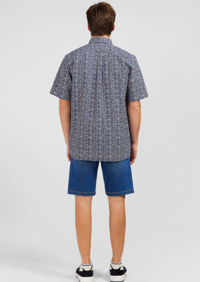 Chemise manches courtes à imprimés Eden Park marine | Georgespaul