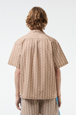 Charger l&#39;image dans la galerie, Chemise manches courtes imprimés Lacoste marron
