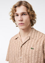 Afbeelding in Gallery-weergave laden, Chemise manches courtes imprimés Lacoste marron
