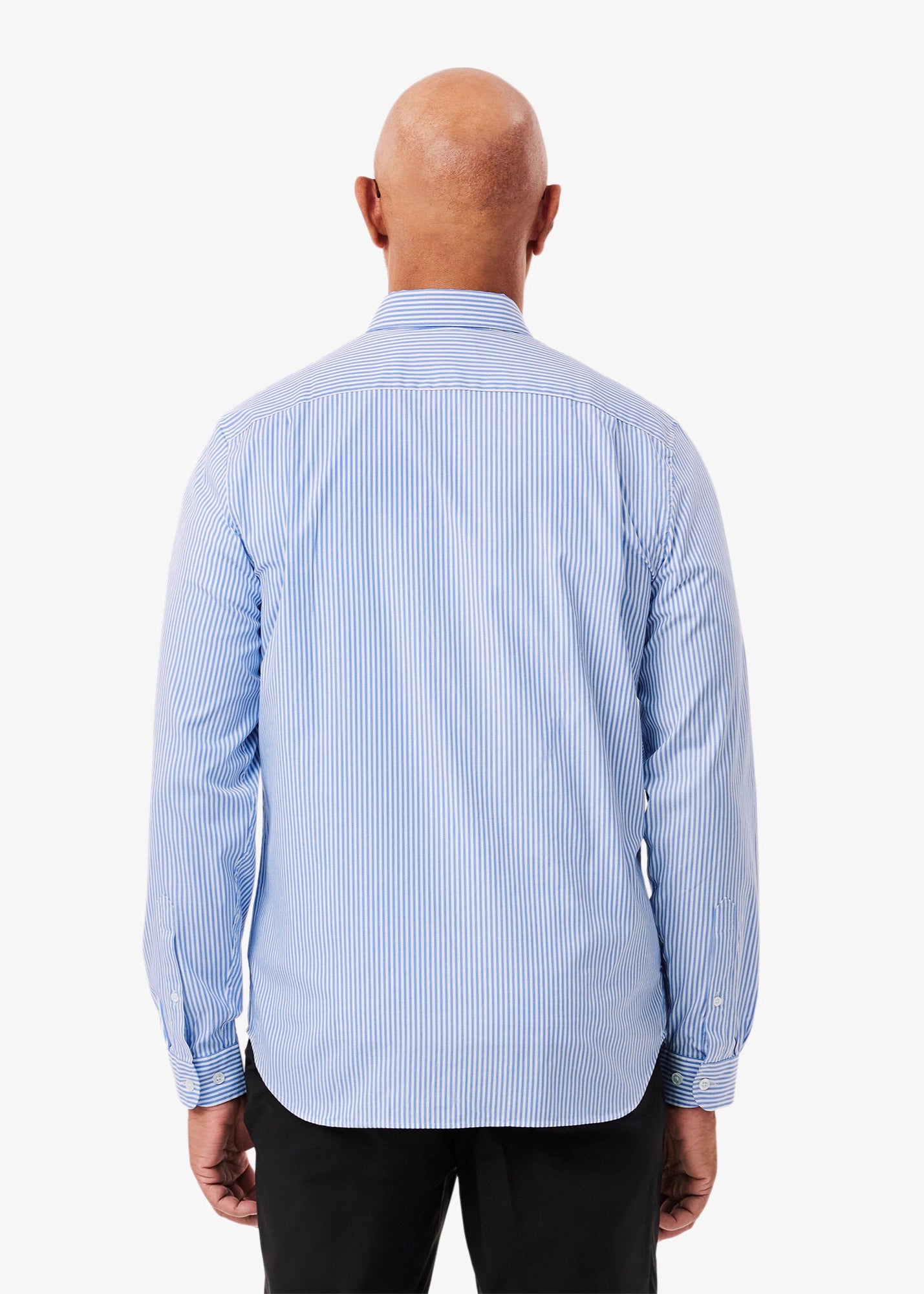 Chemise rayée Lacoste bleue pour homme | Georgespaul