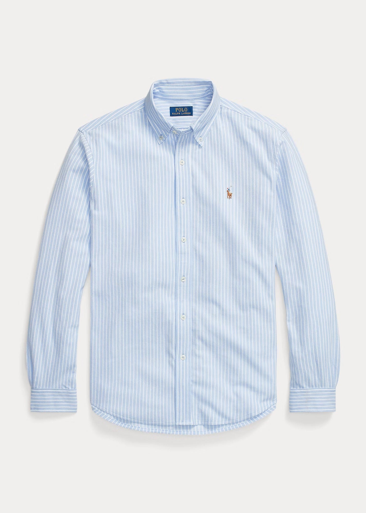 Chemise rayée Ralph Lauren bleue pour homme | Georgespaul