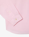 Chemise vichy Lacoste rose en popeline pour homme | Georgespaul