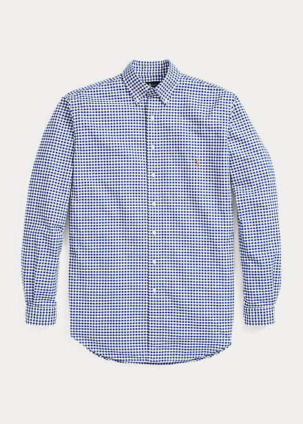 Chemise vichy Ralph Lauren bleue en coton pour homme I Georgespaul