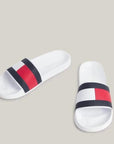 Claquettes Tommy Hilfiger blanches - Georgespaul