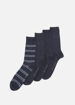 Afbeelding in Gallery-weergave laden, Coffret 4 paires de chaussettes homme Tommy Hilfiger bleues I Georgespaul

