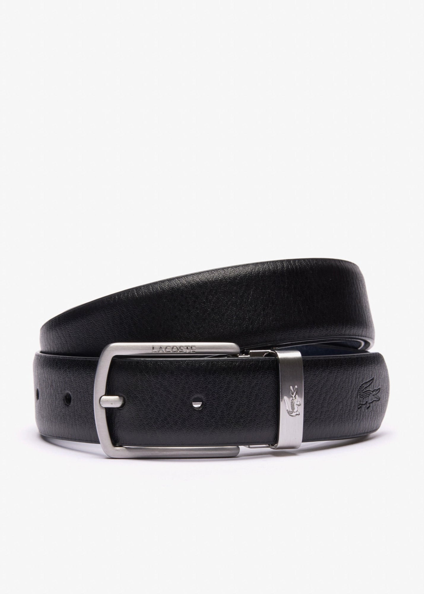 Coffret ceinture 2 boucles Lacoste en cuir | Georgespaul 