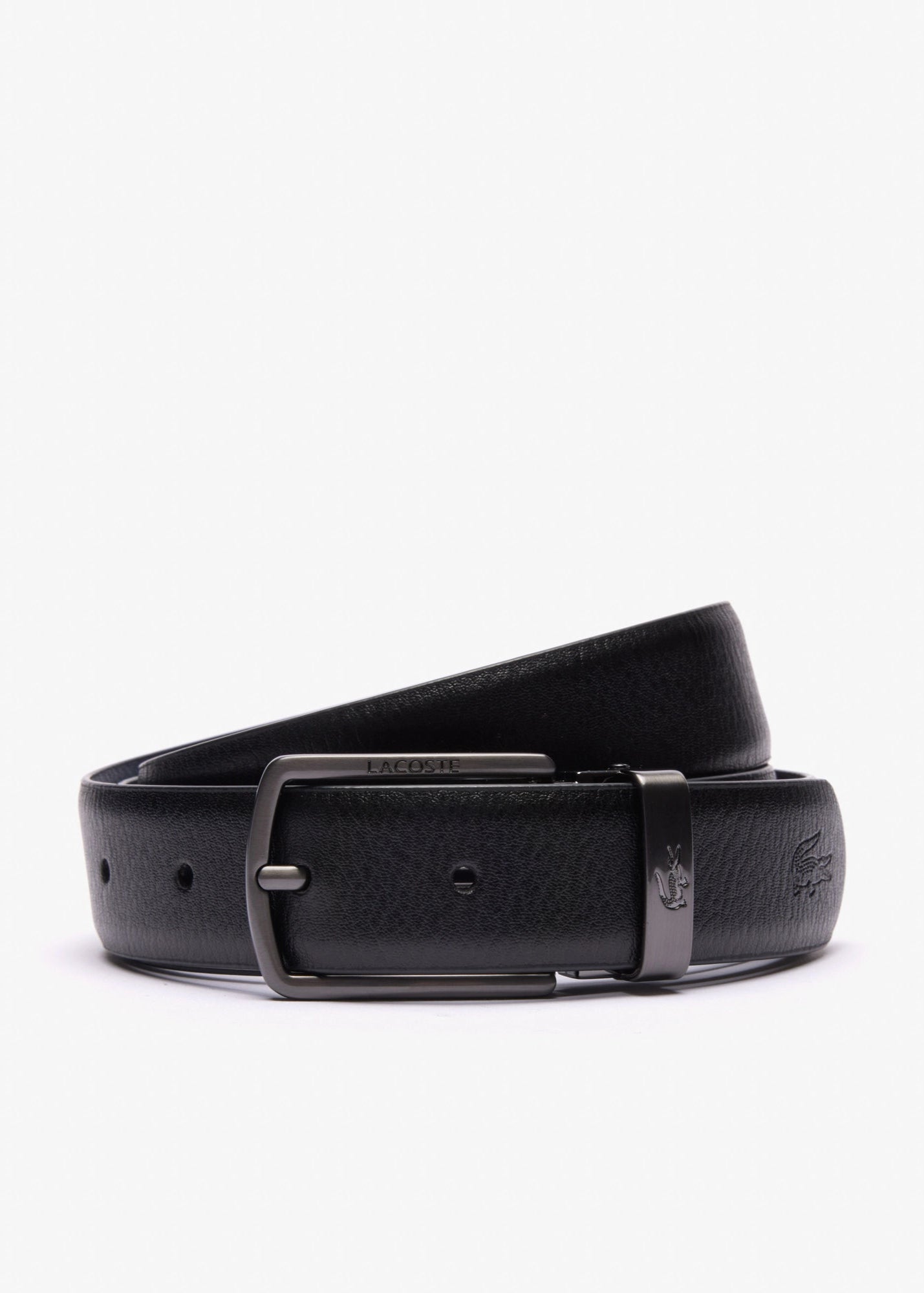 Coffret ceinture 2 boucles Lacoste en cuir | Georgespaul 