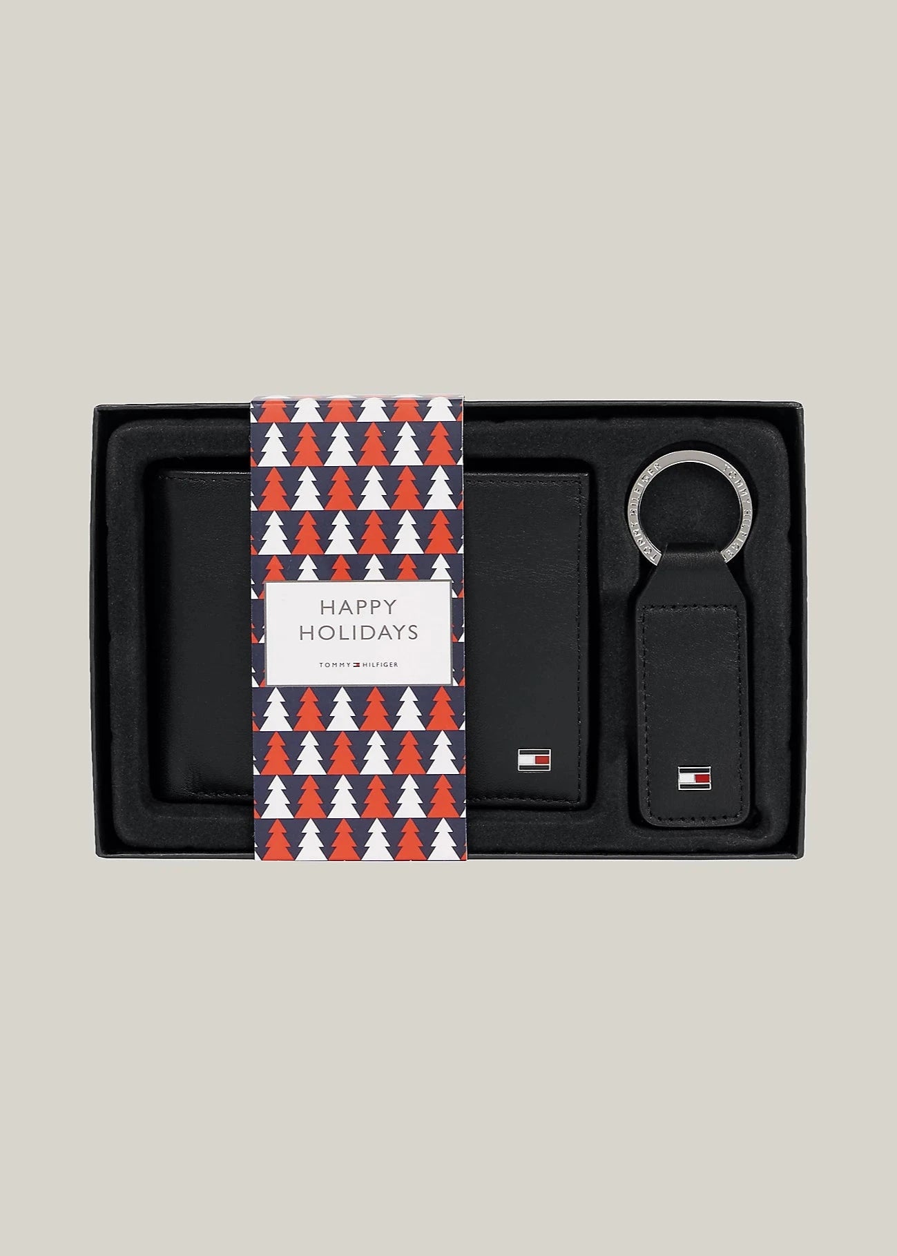 Coffret portefeuille et porte-clés Tommy Hilfiger noir | Georgespaul