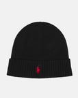 Bonnet unisexe Ralph Lauren noir | Georgespaul