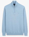 Pull demi zip Eden Park bleu clair en laine - Georgespaul