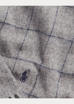 Charger l&#39;image dans la galerie, Echarpe à carreaux Ralph Lauren grise en laine | Georgespaul
