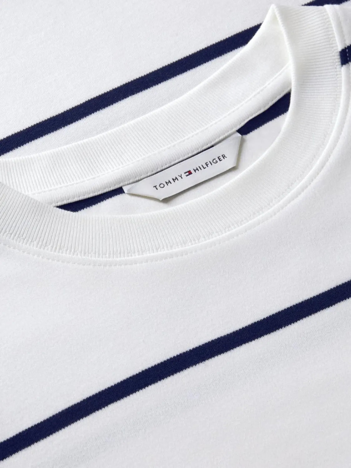 T-shirt rayé femme Tommy Hilfiger marine en coton