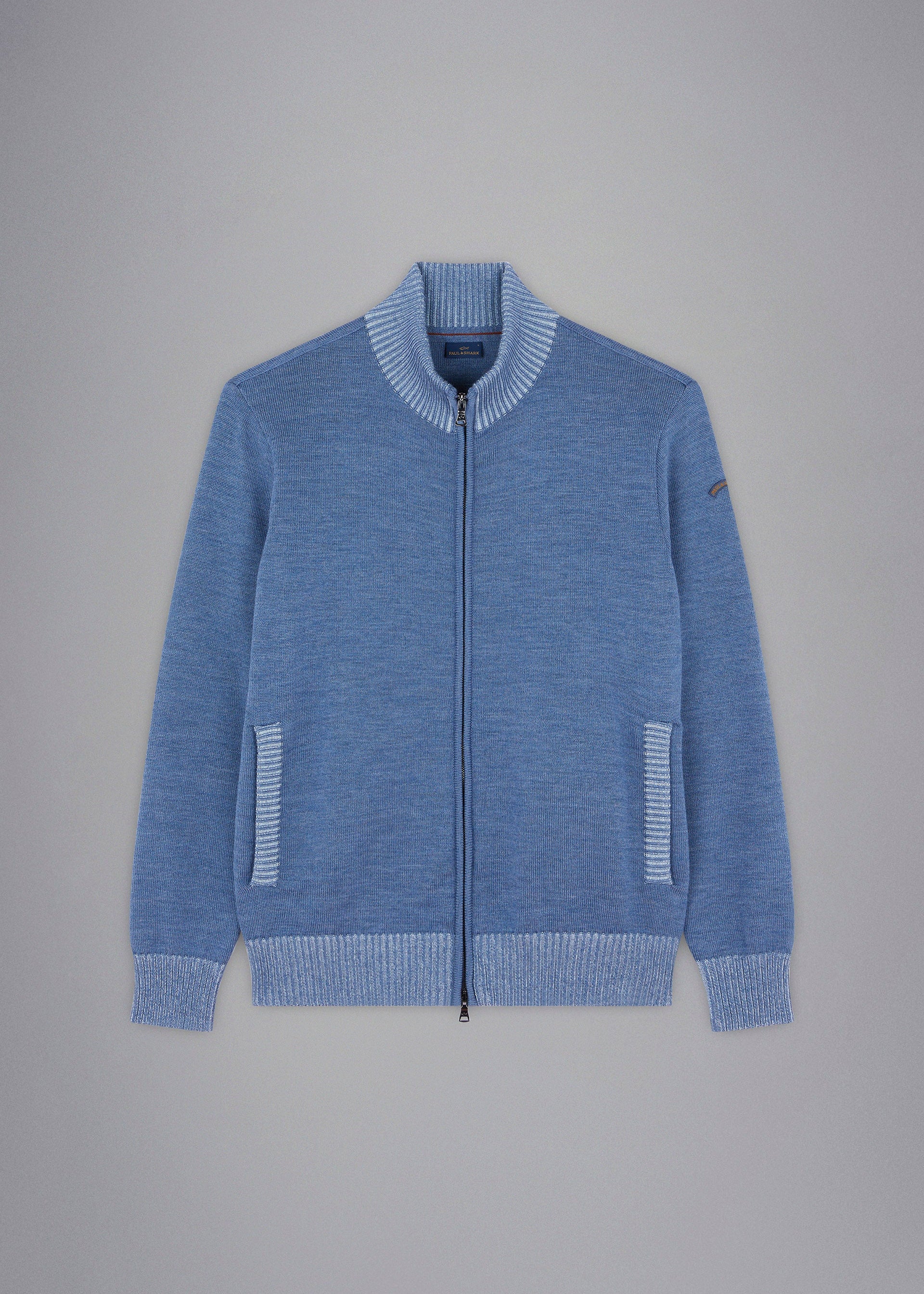 Gilet Paul &amp; Shark bleu en laine pour homme | Georgespaul