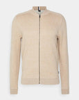 Gilet zippé BOSS beige en laine - Georgespaul