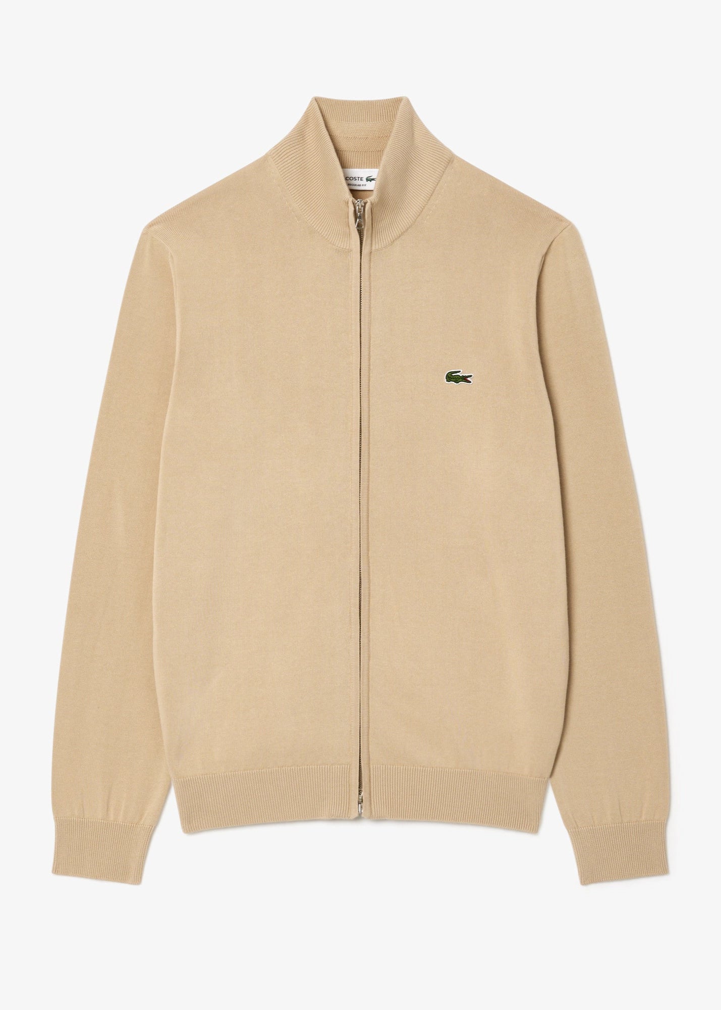 Gilet zippé Lacoste beige pour homme | Georgespaul 