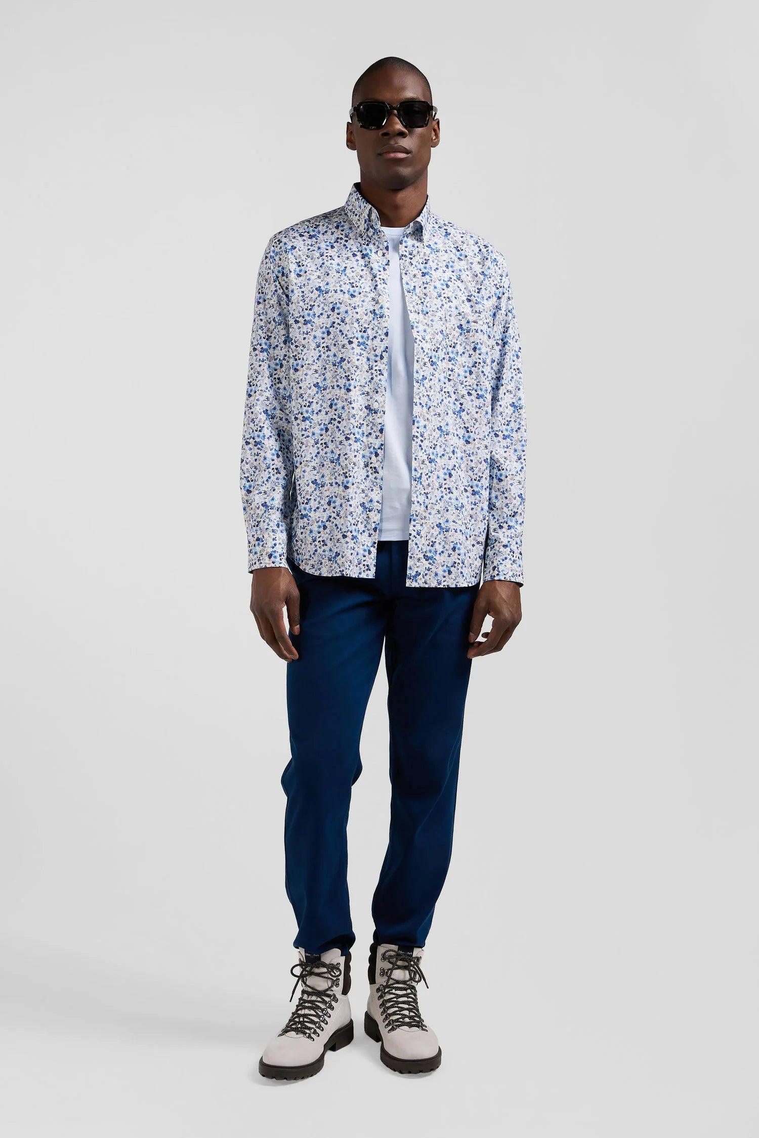 Chemise à motifs Eden Park bleue - Georgespaul