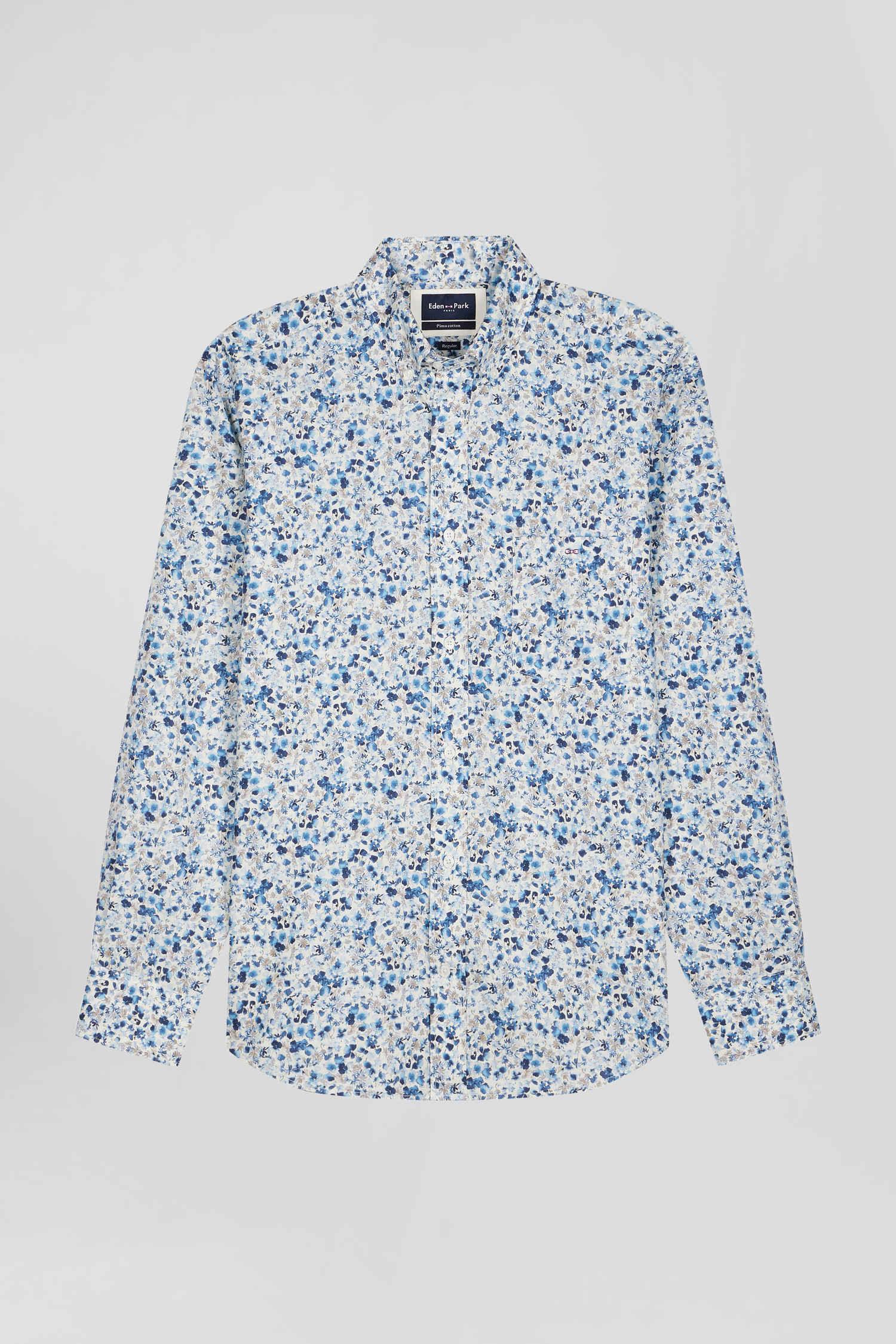 Chemise à motifs Eden Park bleue - Georgespaul