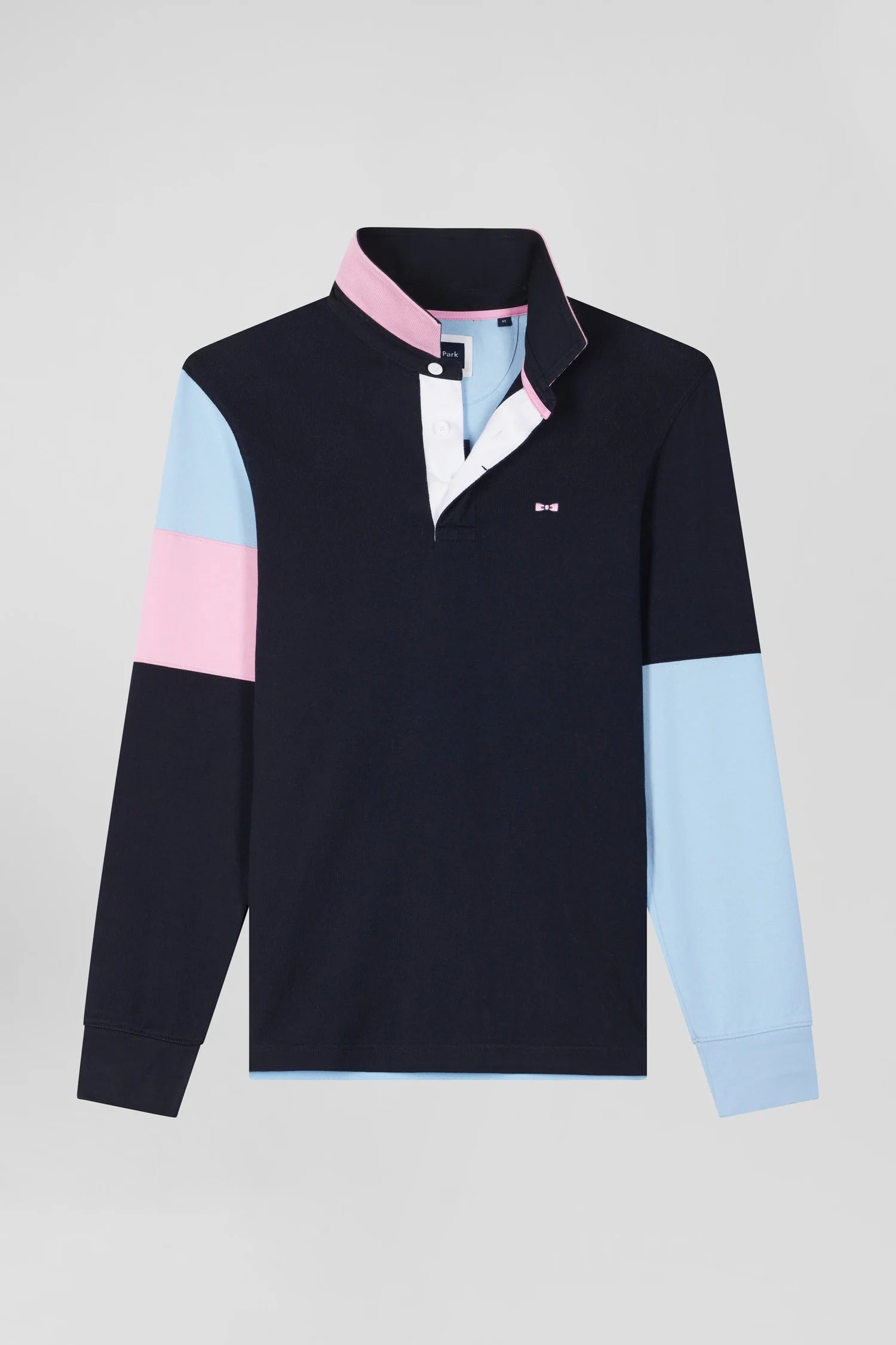 Polo manches longues Eden Park bleu