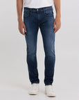 Jean slim Replay bleu foncé en coton stretch - Georgespaul