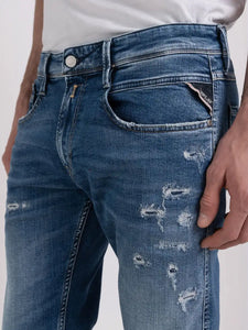 Jean slim homme Replay bleu en coton stretch I Georgespaul