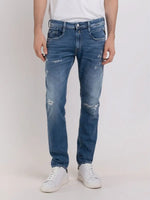 Charger l&#39;image dans la galerie, Jean slim homme Replay bleu en coton stretch I Georgespaul
