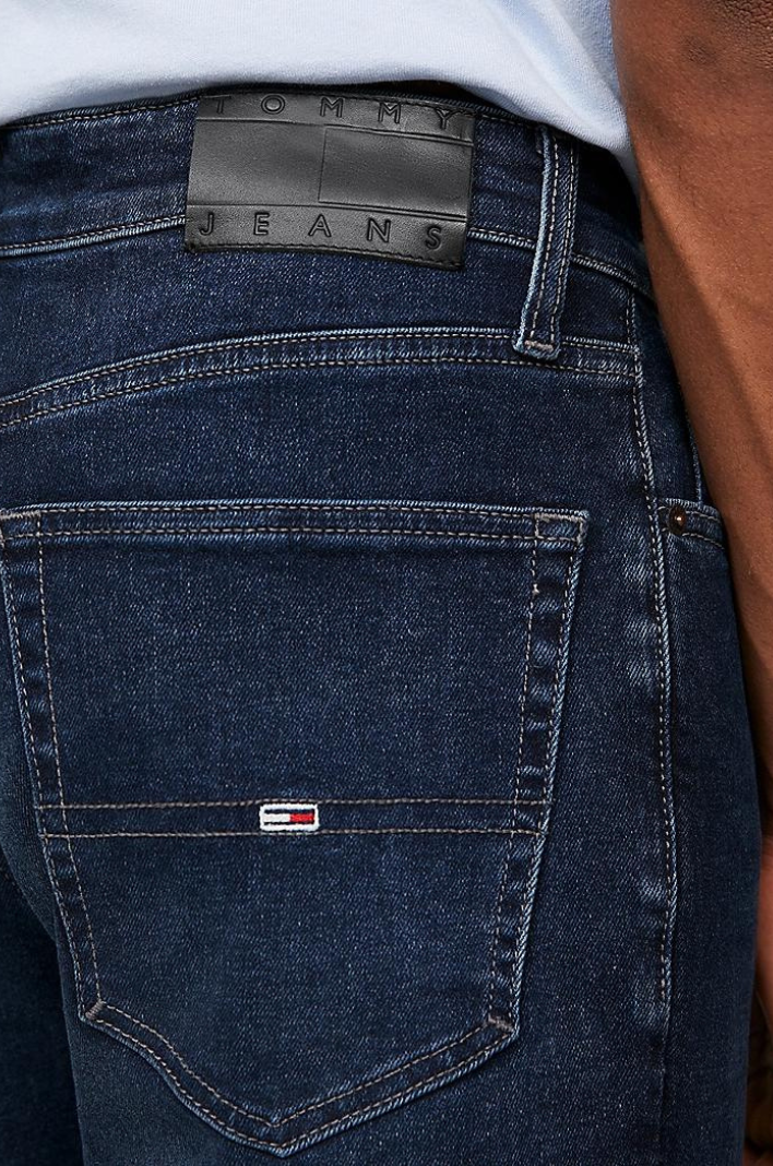Jean slim Tommy Jeans bleu foncé en coton bio stretch