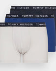 Lot de 3 boxers Tommy Hilfiger bleus en coton stretch - Georgespaul