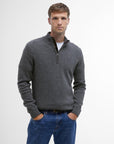 Pull demi-zip Barbour gris