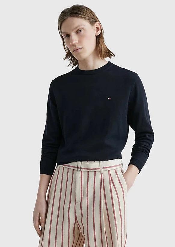 Pull col ras-du-cou Tommy Hilfiger marine - Georgespaul