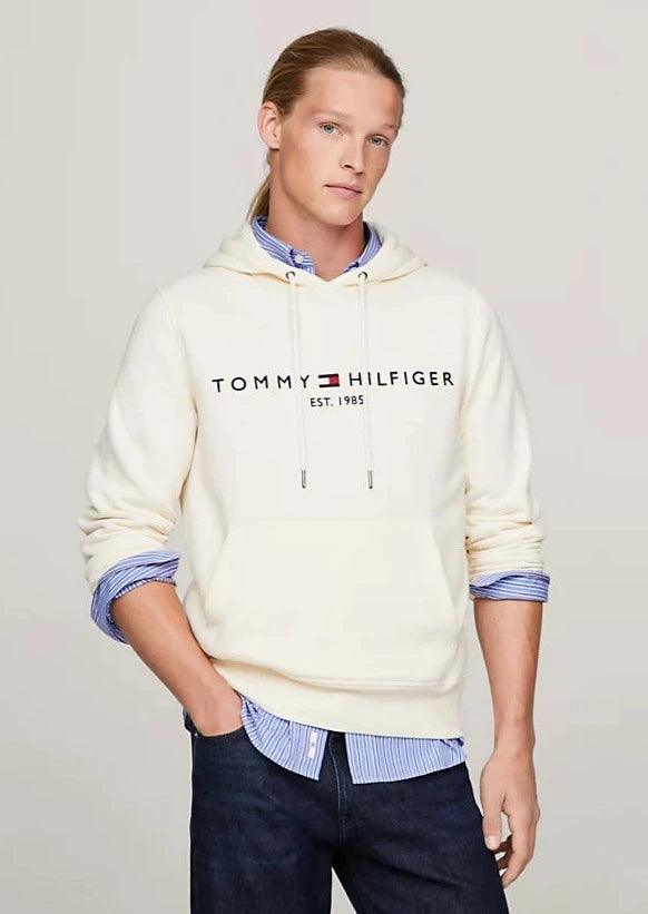 Sweat à capuche Tommy Hilfiger beige en coton bio - Georgespaul