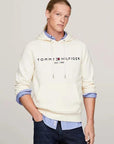 Sweat à capuche Tommy Hilfiger beige en coton bio - Georgespaul