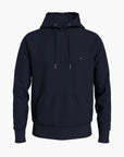 Sweat à capuche Tommy Hilfiger marine en coton bio stretch - Georgespaul