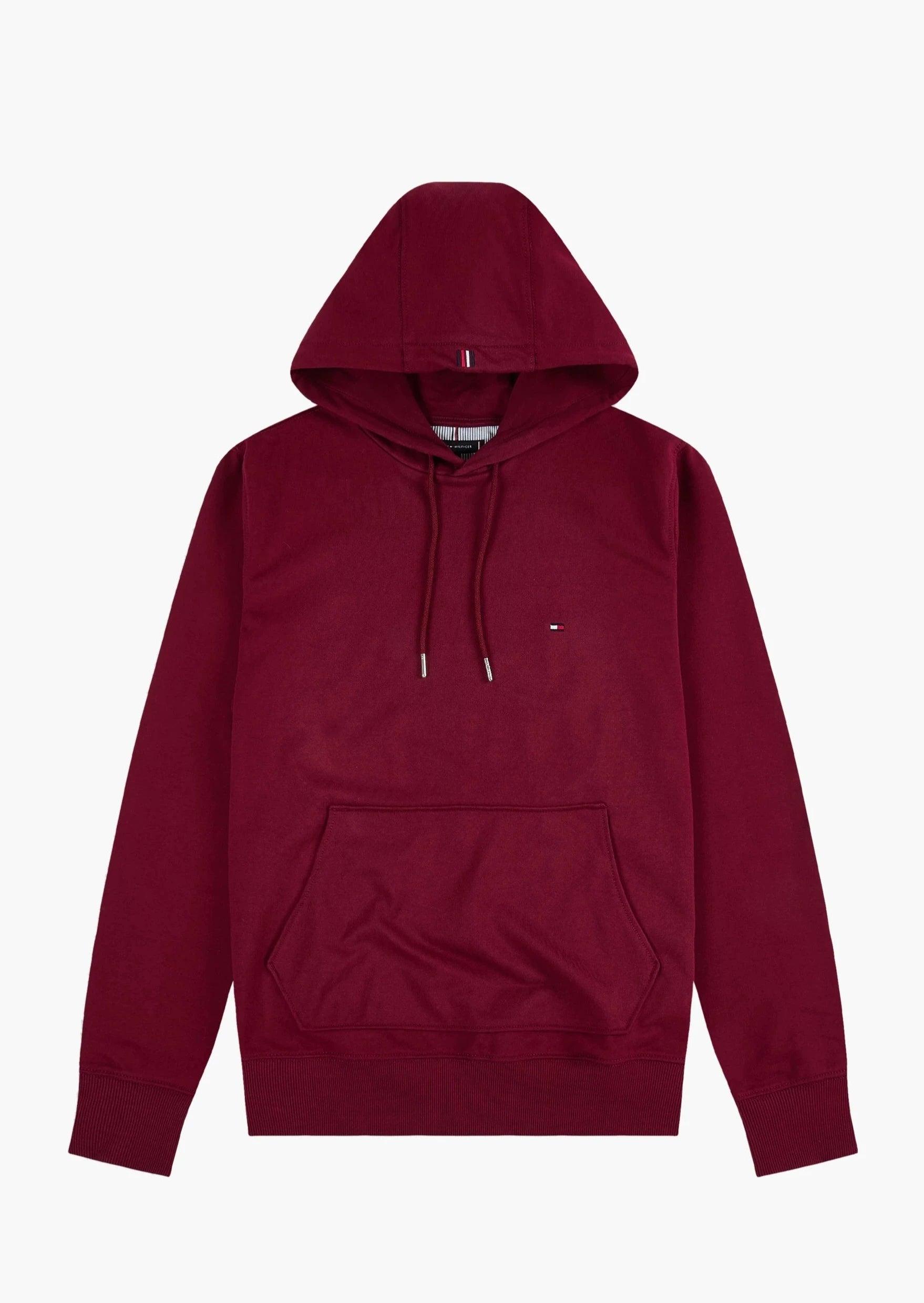 Sweat à capuche Tommy Hilfiger rouge en coton bio stretch - Georgespaul