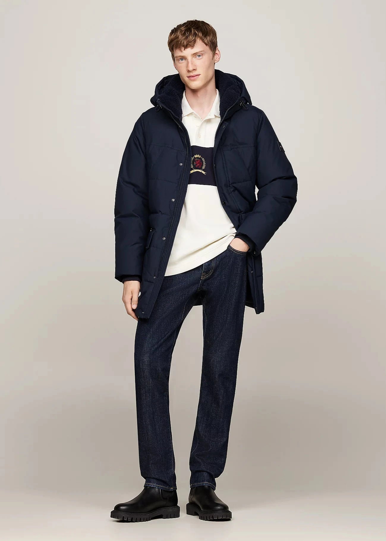 Manteau Tommy Hilfiger marine pour homme | Georgespaul