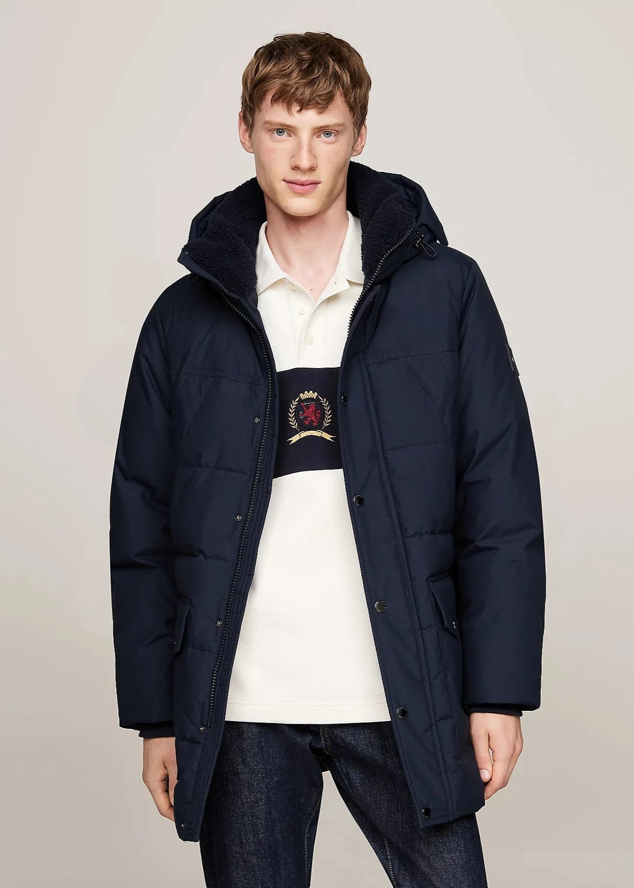 Manteau Tommy Hilfiger marine pour homme | Georgespaul