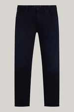 Charger l&#39;image dans la galerie, Pantalon Tommy Hilfiger bleu foncé en coton bio stretch
