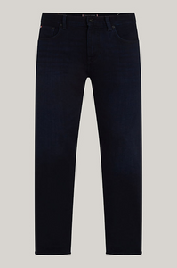 Pantalon Tommy Hilfiger bleu foncé en coton bio stretch