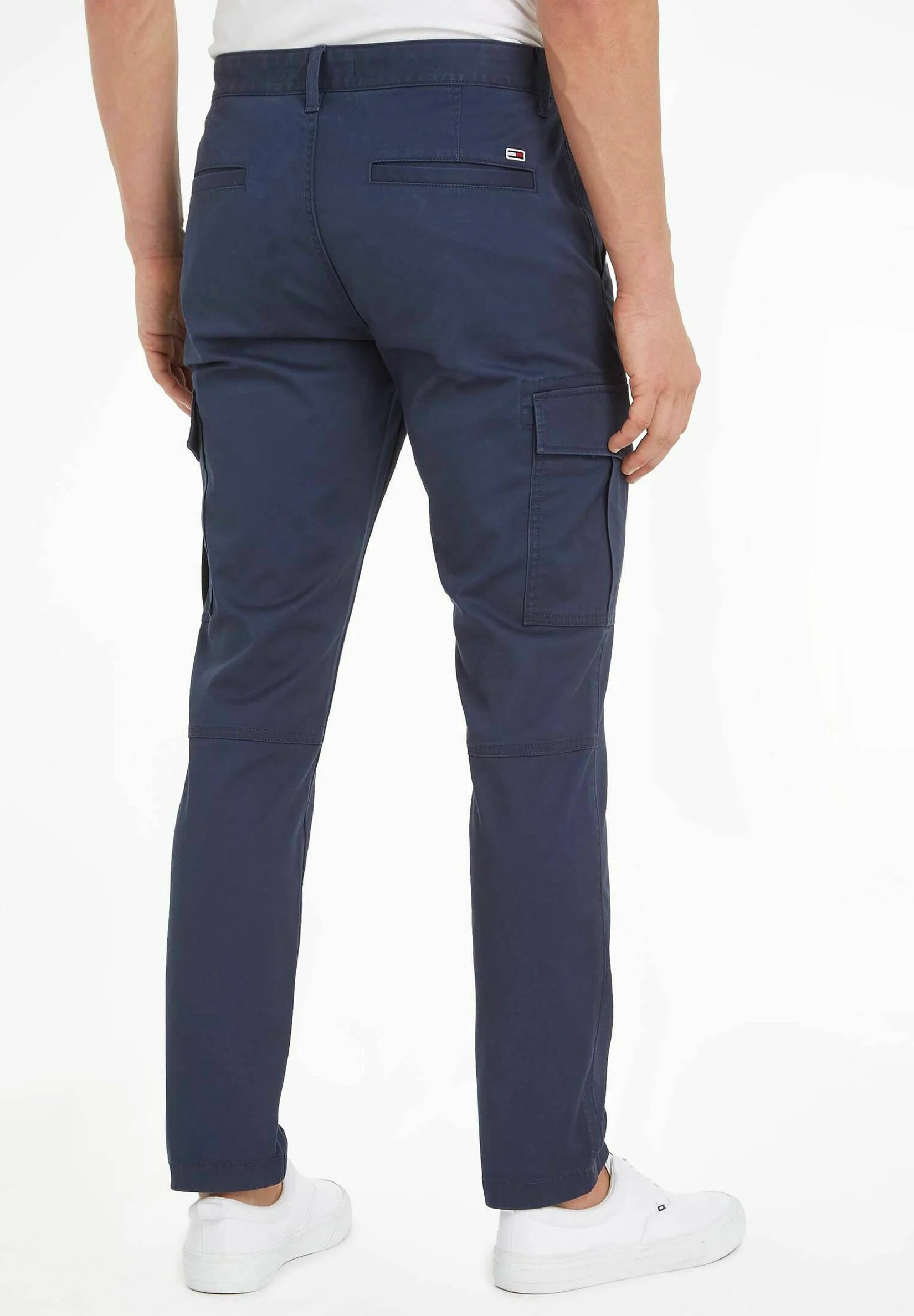 Pantalon cargo Tommy Jeans marine en coton bio stretch | Georgespaul